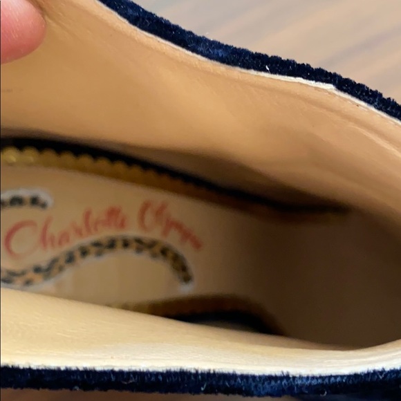Authentic Charlotte Olympia blue velvet boots booties new with box Alba - Picture 5 of 8